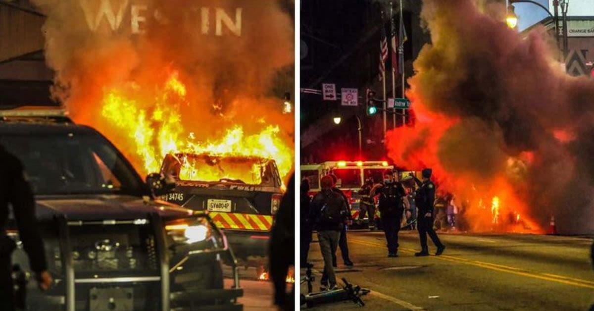 Atlanta in Flames: Activist&#039;s Death Sparks Riots, Looting, and Police Cars Set on Fire