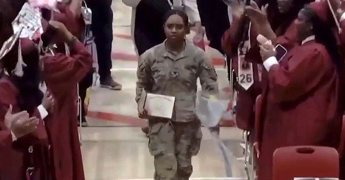 Watch: Crowd Thinks Students Diploma Is MissingThen A Voice Announces Who Flew Thousands Of Miles To Deliver It